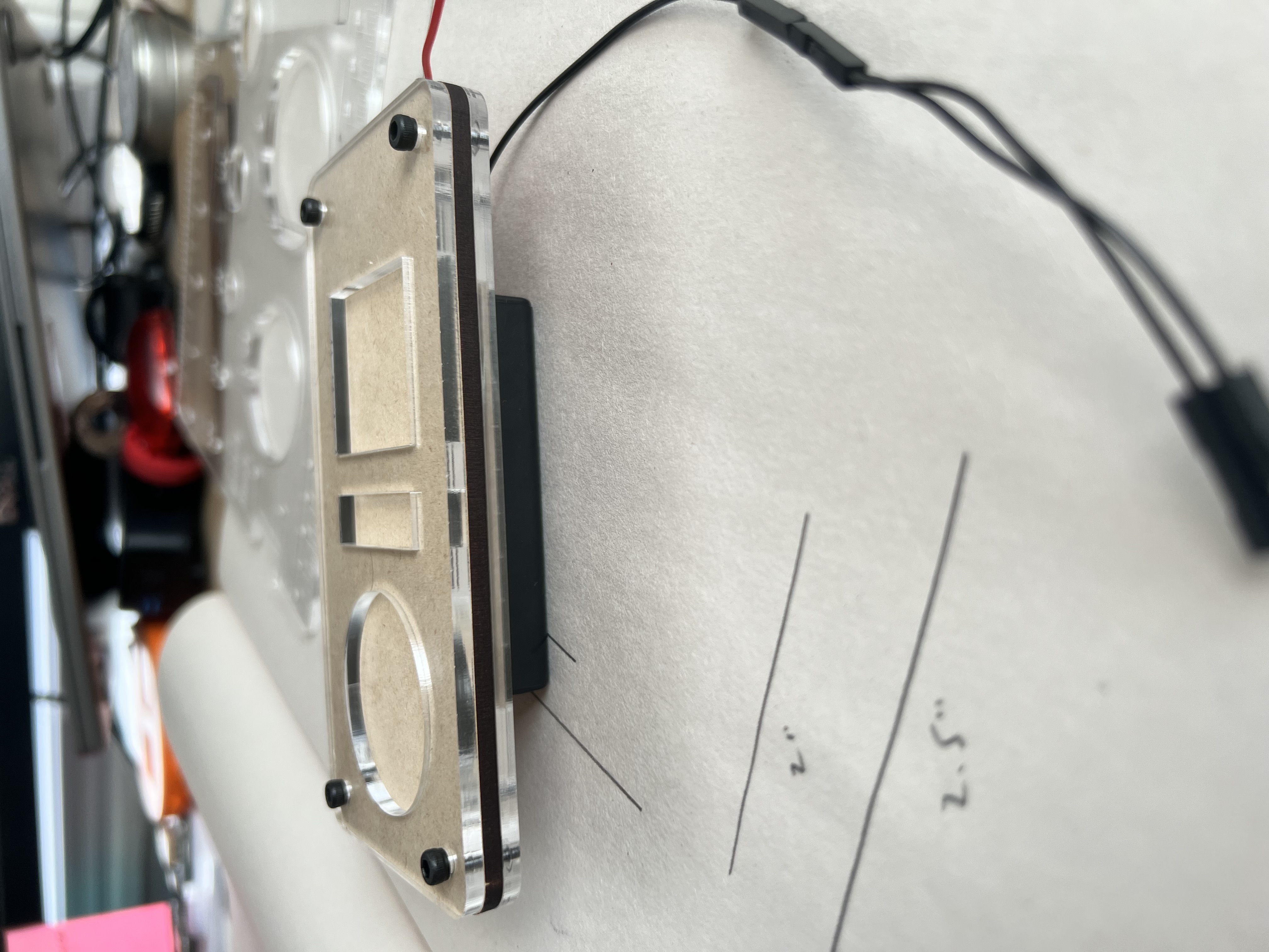 Stacked acrylic sandwich